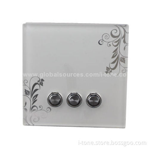 Fashionable Three-gang Intelligent Light Switches with 50/60Hz Frequency